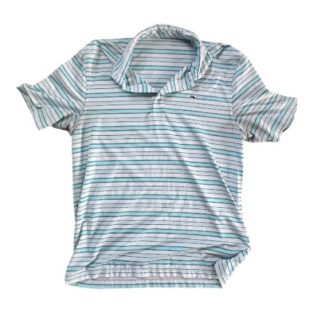 Vineyard Vines Prairie Dunes Country Club Polo Shirt Blue Medium